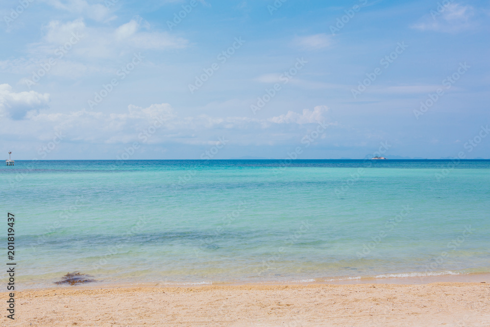 Fototapeta Tropical island with sandy beach