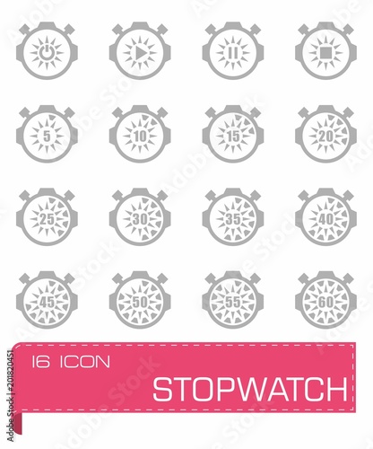 Vector Stopwatch icon set