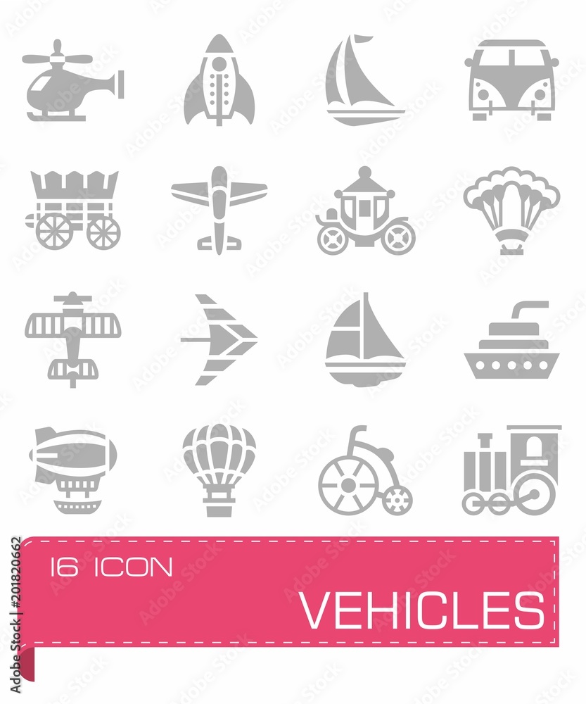 Vector Vehicles icon set