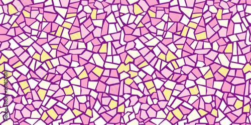 Bright abstract mosaic seamless pattern. Vector background. Endless texture. Ceramic tile fragments.