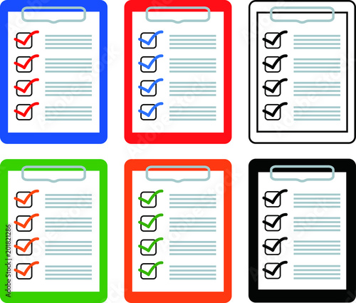 Illustration of Checklist set