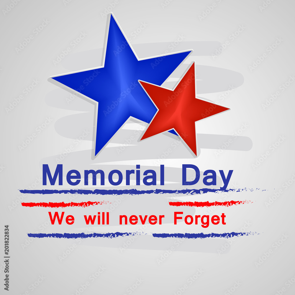Illustration of USA Memorial Day background Illustration of USA Memorial Day background
