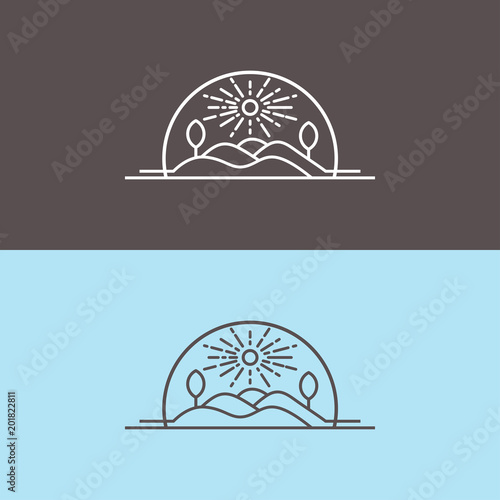 hill logo template vector illustration