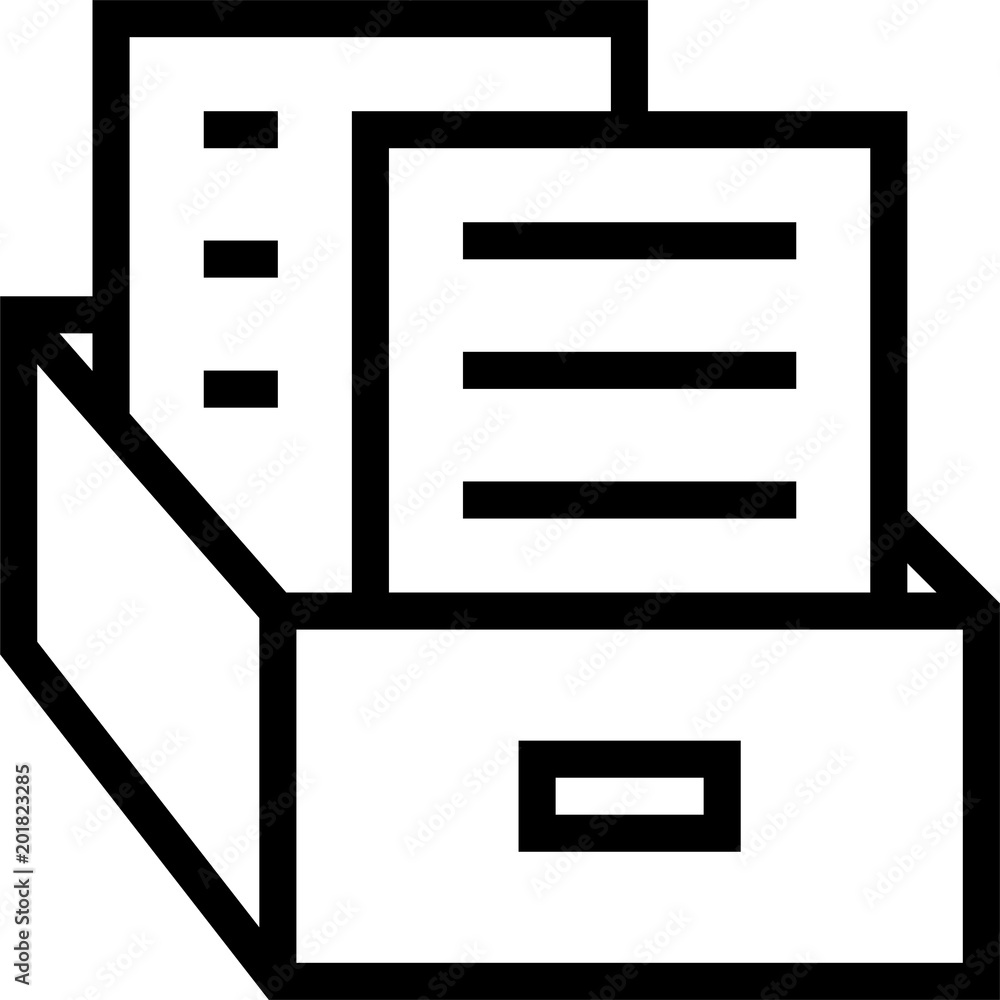Office File Box Icon, Filing Box Office File Box Icon, Filing Box