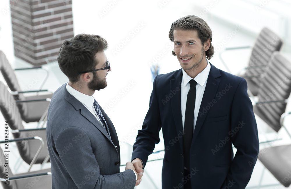 handshake business partners to the conference room handshake business partners to the conference room