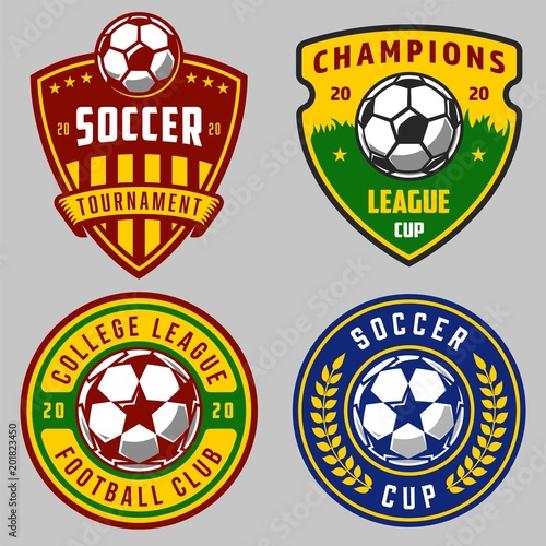Set of soccer emblems