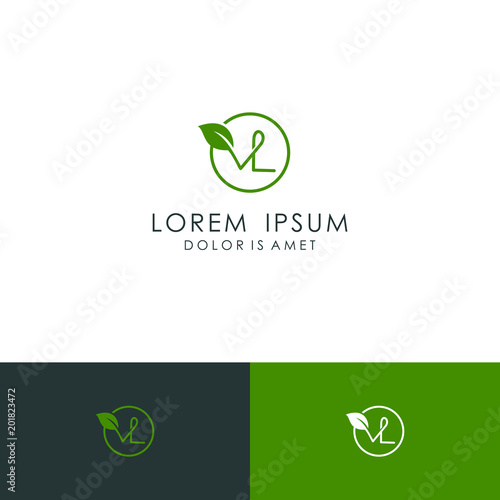 Initial letter VL logo design - vector illustration template