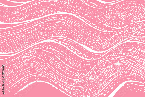 Natural soap texture. Alive bright pink foam trace background. Artistic pretty soap suds. Cleanliness, cleanness, purity concept. Vector illustration.