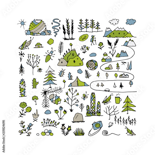 Wild field, nature background for your design