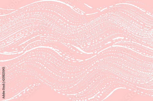 Natural soap texture. Alive millenial pink foam trace background. Artistic noteworthy soap suds. Cleanliness, cleanness, purity concept. Vector illustration.