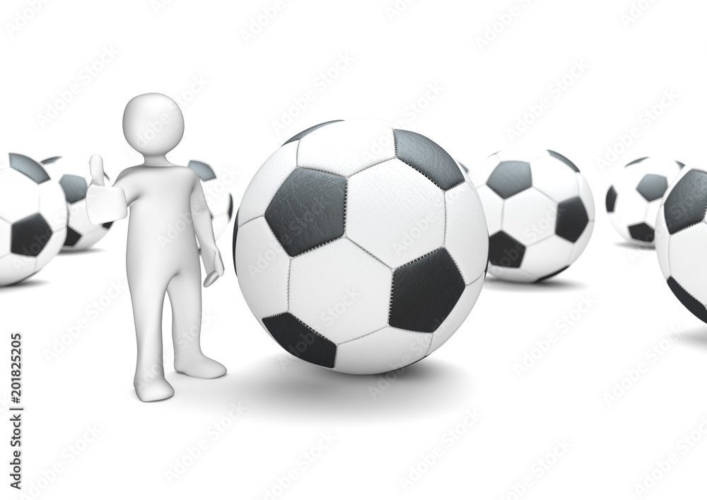 Manikin Ok With Big Classic Footballs Manikin Ok With Big Classic Footballs