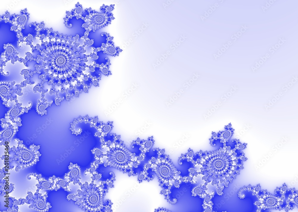 Blue Decorative Fractal Background - Abstract Image for Your Graphic Design Blue Decorative Fractal Background - Abstract Image for Your Graphic Design