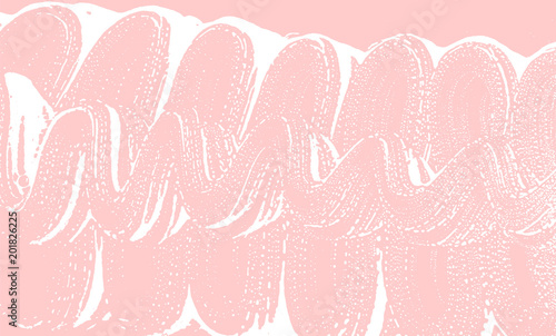 Natural soap texture. Admirable millenial pink foam trace background. Artistic uncommon soap suds. Cleanliness, cleanness, purity concept. Vector illustration.