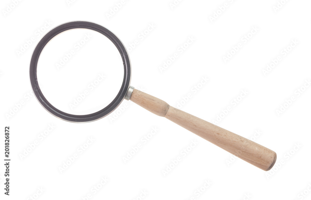 Big magnifying glass isolated on white Big magnifying glass isolated on white