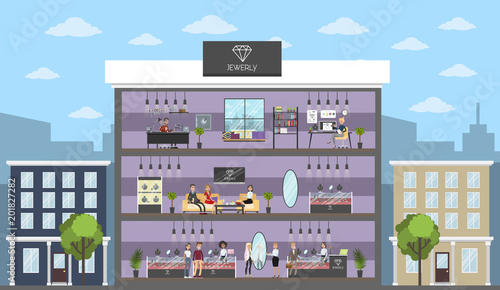Jewelry store interior.