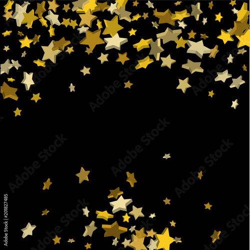 Falling confetti stars