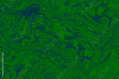 Suminagashi marble texture hand painted with light green ink. Digital paper 1068 performed in traditional japanese suminagashi floating ink technique. Indelible liquid abstract background.