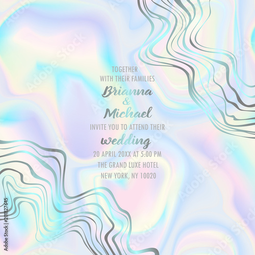 Wedding Holographic Invitation Card