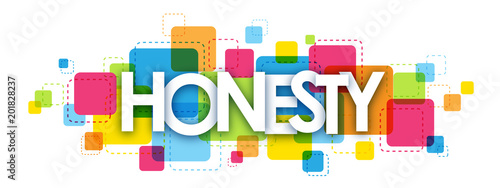 HONESTY colourful letters icon