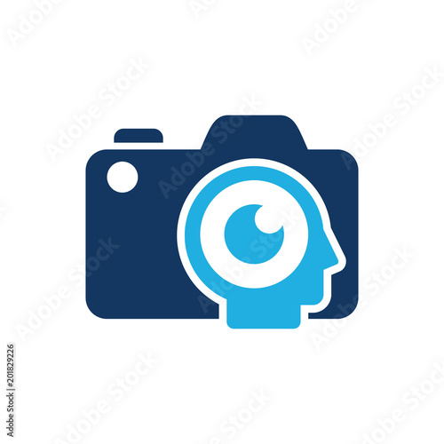 Camera Head Logo Icon Design