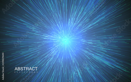 Shiny radial burst with linear particles