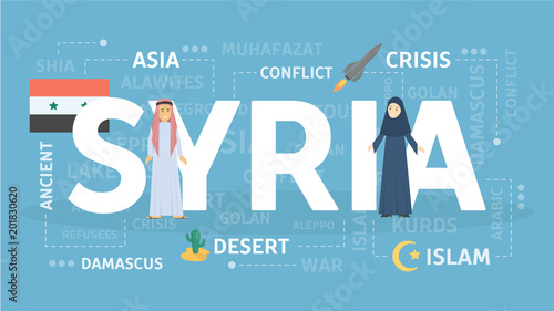 Syria with refugees