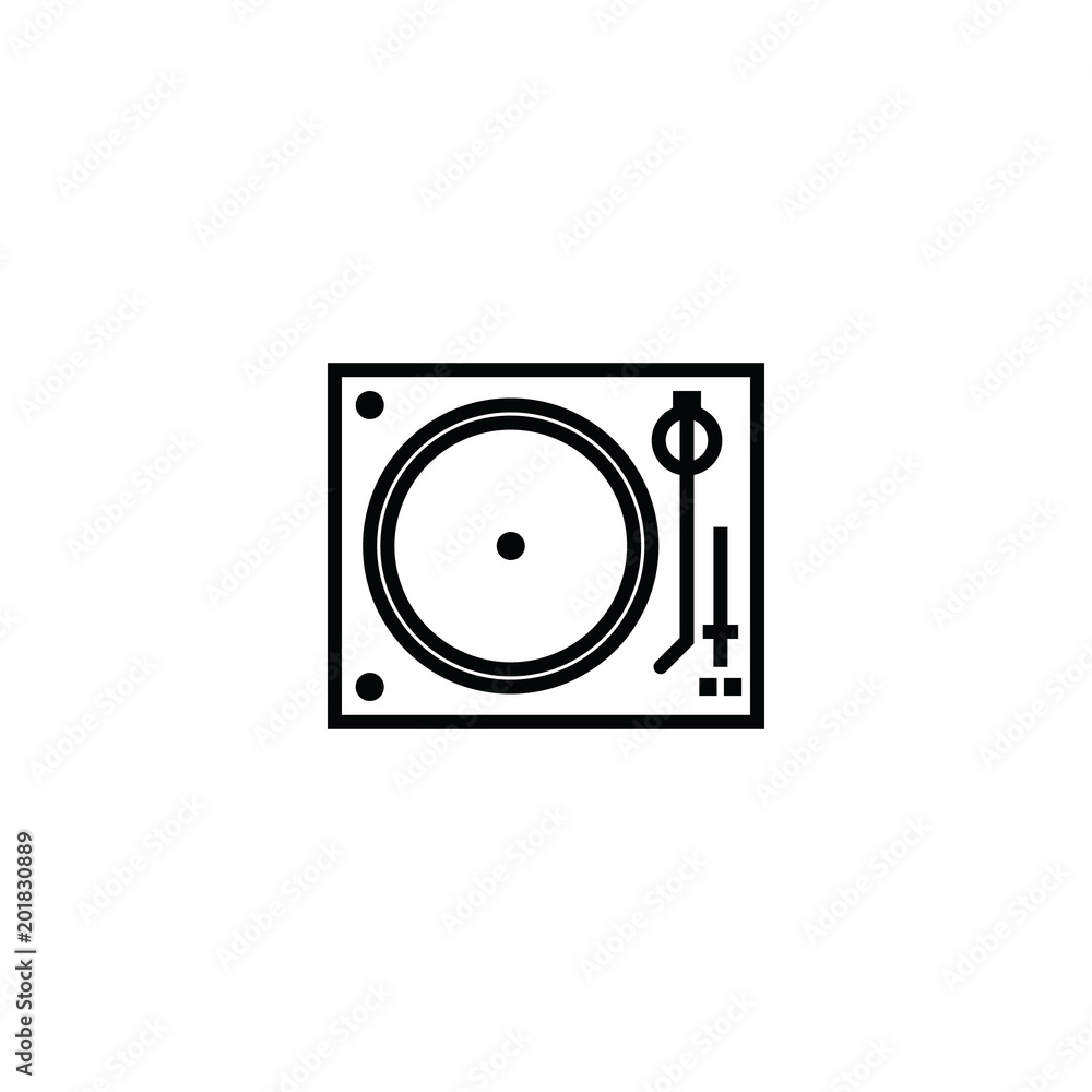 Dj turntable outline icon