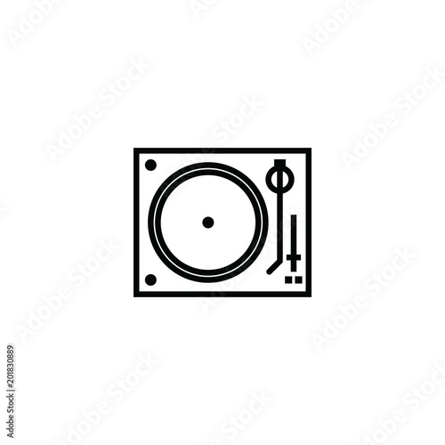 Dj turntable outline icon