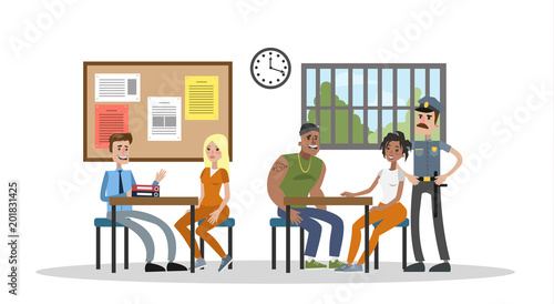 Female prison interior.