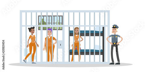 Female prison interior.