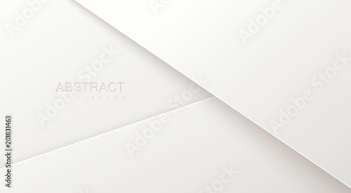 Abstract 3d background with white paper layers.