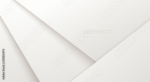 Abstract 3d background with white paper layers.