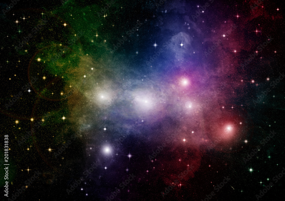galaxy in a free space galaxy in a free space
