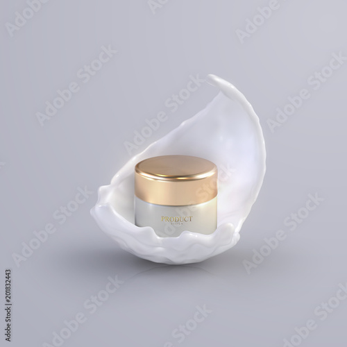 Moisturizing cream ad poster template