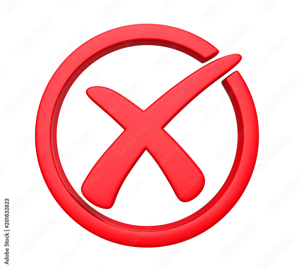 Wrong Cross Symbol Isolated Wrong Cross Symbol Isolated