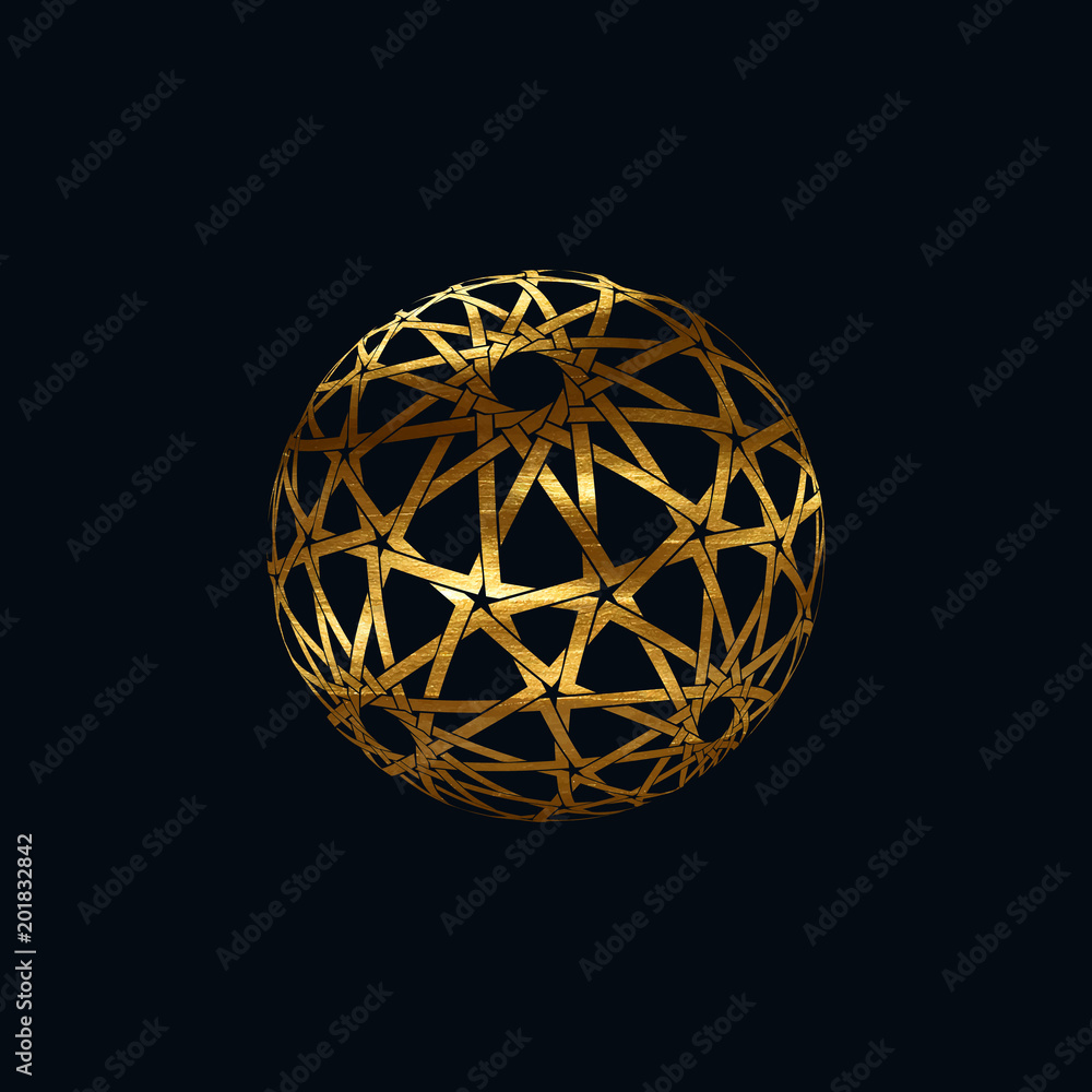 Abstract sphere with traditional arabic pattern. Abstract sphere with traditional arabic pattern.