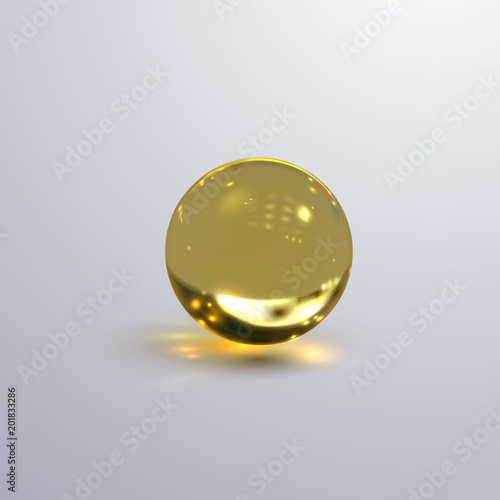 Glossy transparent sphere.