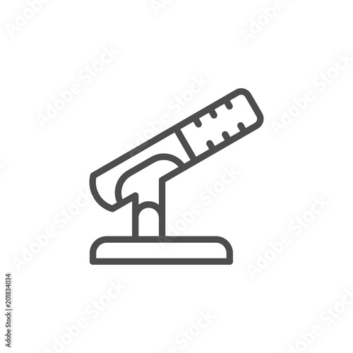 Table microphone line icon