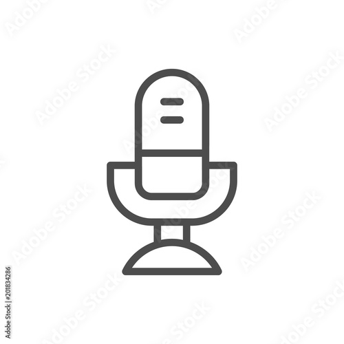 Table microphone line icon