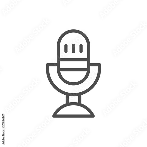Table microphone line icon