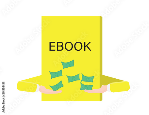 Ebook cover with hands throwing money