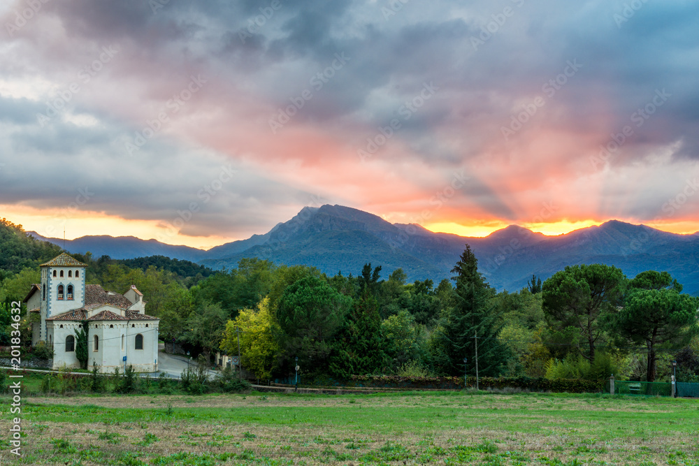 Sunset at the Peak of Puigsacalm (Garrotxa Province, Catalonia, Spain) Sunset at the Peak of Puigsacalm (Garrotxa Province, Catalonia, Spain)