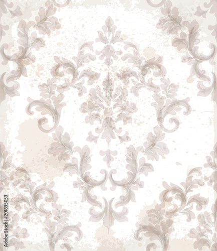Imperial Baroque pattern background Vector. Ornamented texture luxury design. Vintage Royal textile decors