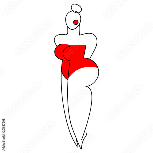 large curvy woman