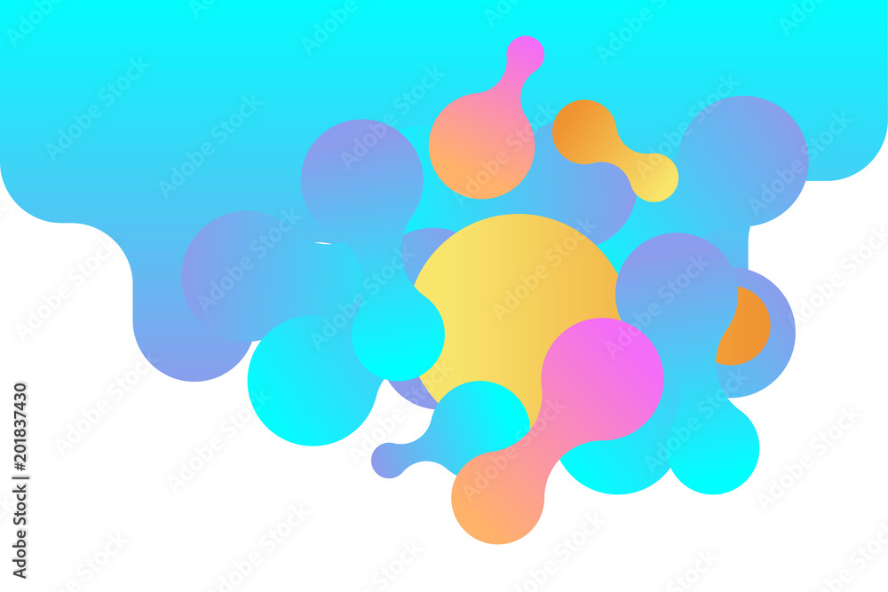 Colorful modern style abstract graphic background from various rounded shapes Colorful modern style abstract graphic background from various rounded shapes