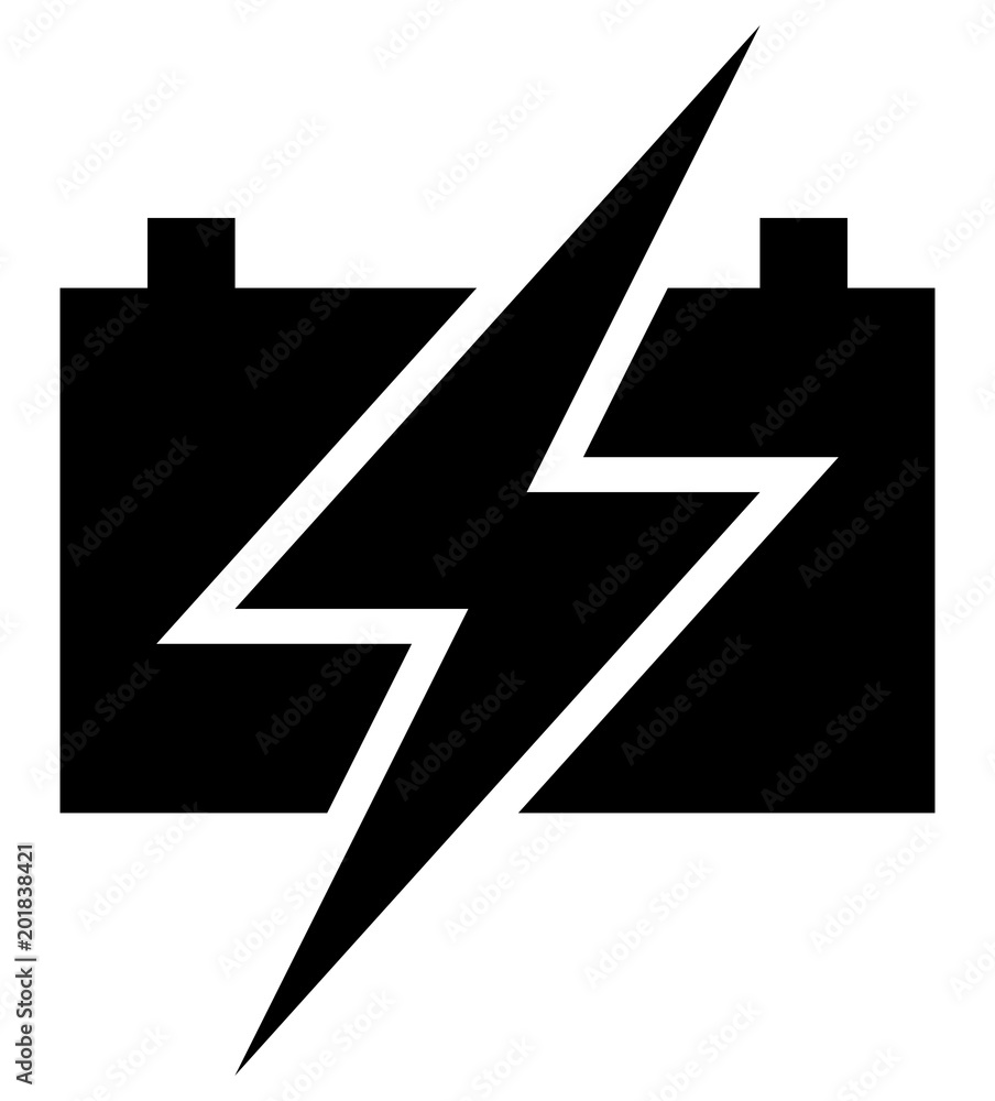 Charge car battery icon Charge car battery icon
