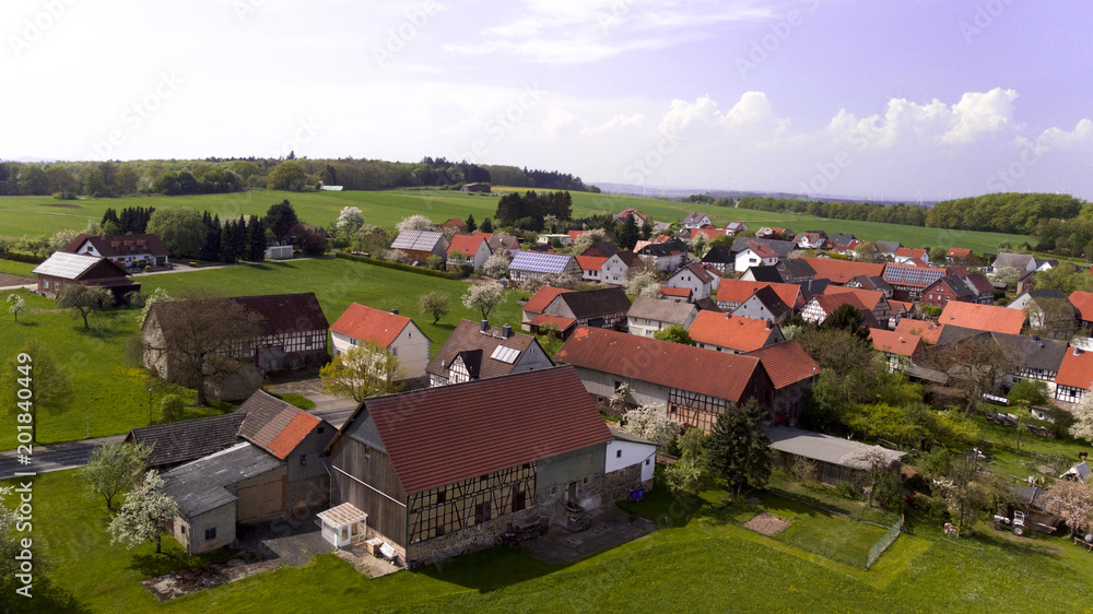 Dorf in Hessen - Luftaufnahme