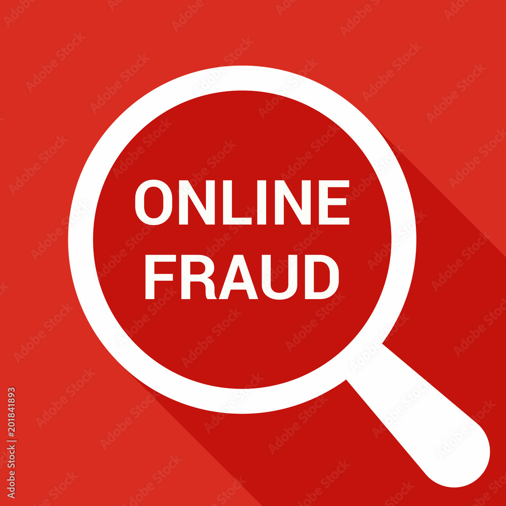 Security Concept: Magnifying Optical Glass With Words Online Fraud Security Concept: Magnifying Optical Glass With Words Online Fraud