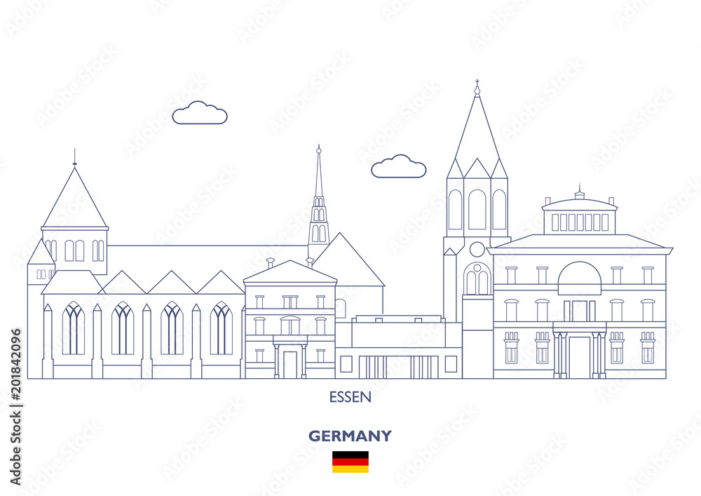 Essen City Skyline, Germany