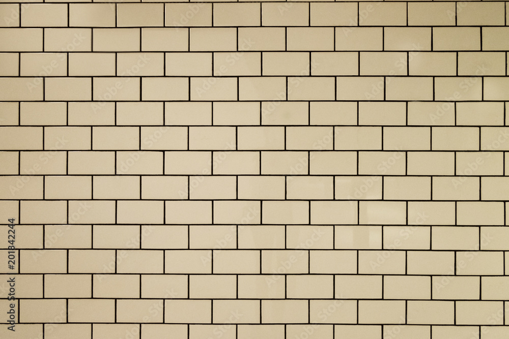 Obraz premium Background and texture of white tile. Shiny white tile.